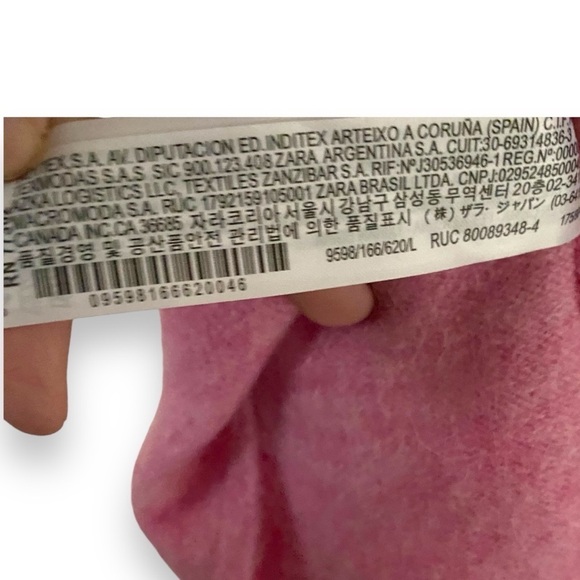 Zara Wool Alpaca Beaded Strappy Dress Size Large Pink Sparkle Valentines Day - Picture 15 of 15